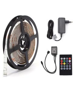 LED Strip Set Muziek Sync - Aigi Stippi - 3 Meter - 5050-30 - RGB - Waterdicht IP65 - Afstandsbediening - 12V