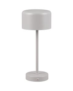 LED Tafellamp met Opbaadbare Batterijen - Trion Ferno - 1.5W - Aanpasbare Kleurtemperatuur - Waterdicht IP54 - Vierkant - Wit