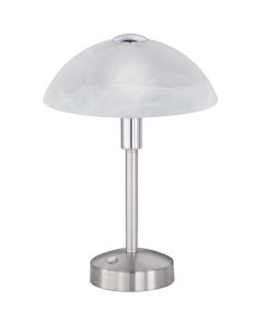 LED Tafellamp - Trion Dontra - 4W - Warm Wit 3000K - Rond - Mat Nikkel - Aluminium