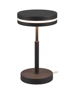 LED Tafellamp - Trion Franco - 6W - Warm Wit 3000K - Rond - Mat Antraciet - Aluminium