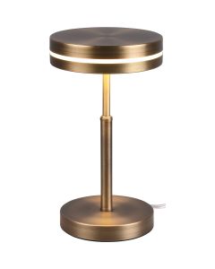 LED Tafellamp - Trion Franco - 6W - Warm Wit 3000K - Rond - Oud Brons - Aluminium