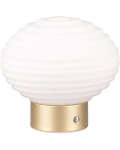 LED Tafellamp - Trion Palina - 1.5W - Warm Wit 3000K - RGBW - Dimbaar - Ovaal - Mat Wit - Kunststof