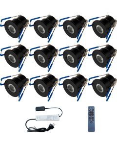 LED Veranda Spot Verlichting 6 Pack - 1W - Warm Wit 3000K - Inbouw - Rond - Mat Wit - Aluminium - Ø31mm