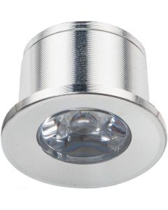 LED Veranda Spot Verlichting - 1W - Natuurlijk Wit 4000K - Inbouw - Rond - Mat Zilver - Aluminium - Ø31mm