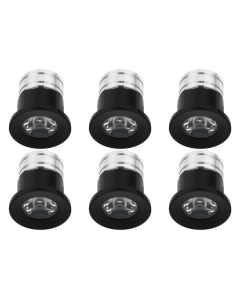 LED Veranda Spot Verlichting 6 Pack - 1W - Warm Wit 3000K - Inbouw - Rond - Mat Wit - Aluminium - Ø31mm