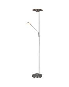 LED Vloerlamp - Trion Barry - 38W - Aanpasbare Kleur - Rond - Oud Brons - Aluminium