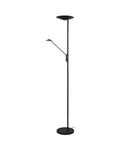 LED Vloerlamp - Trion Barry - 38W - Aanpasbare Kleur - Rond - Oud Brons - Aluminium