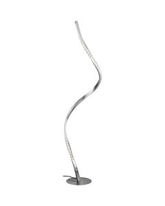 LED Vloerlamp - Trion Nubi - 9W - Warm Wit 3000K - RGBW - Rond - Mat Grijs - Aluminium