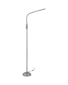 LED Vloerlamp - Trion Monzino - 12W - Aanpasbare Kleur - Dimbaar - Rond - Mat Zwart - Aluminium