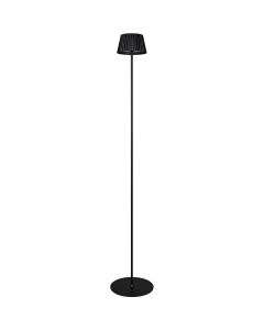 LED Vloerlamp - Trion Dimgo - 2W - Warm Wit 3000K - Rond - Mat Zwart - Kunststof