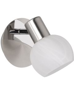 LED Wandspot - Trion Besina - E14 Fitting - Rond - Mat Nikkel - Aluminium