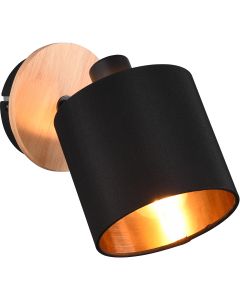 LED Wandspot - Wandverlichting - Trion Torry - E14 Fitting - Rond - Mat Bruin - Aluminium