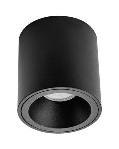 LED Opbouwspot - Plafondspot - 8W Rond - Draaibaar - Natuurlijk Wit 4200K - Mat Zwart Aluminium