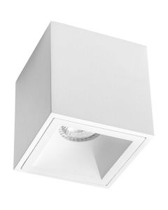 LED Opbouwspot - Plafondspot - 8W Rond - Draaibaar - Natuurlijk Wit 4200K - Mat Zwart Aluminium