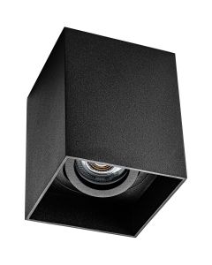 LED Opbouwspot - Plafondspot - 8W Rond - Draaibaar - Natuurlijk Wit 4200K - Mat Zwart Aluminium