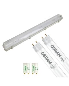 OSRAM - LED TL Armatuur met T8 Buis - SubstiTUBE Value EM 830 - Aigi Hari - 120cm Dubbel - 32.4W - Warm Wit 3000K