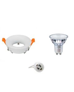 PHILIPS - LED Spot Set - MASTER 927 36D VLE DT - GU10 Fitting - Dimbaar - Inbouw Rond - Mat Wit - 3.7W - Warm Wit 2700K - Ø85mm