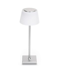 LED Tafellamp - Trion Lenio - 2W - Warm Wit 3000K - USB Oplaadbaar - Rond - Mat Wit - Kunststof