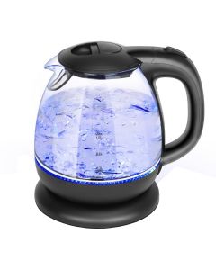 Waterkoker - Aigi Adena - LED Verlichting - 1.7 Liter - 2200 Watt - Mat Zwart - Glas