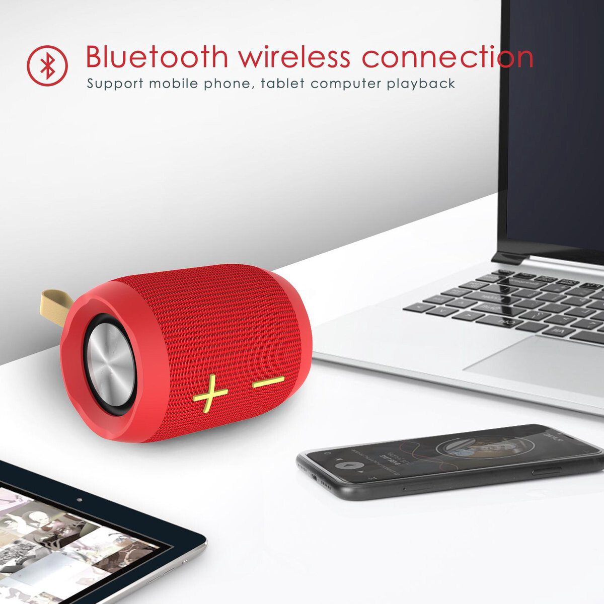 Drahtloser Bluetooth-Lautsprecher - Aigi Nixa - Rot