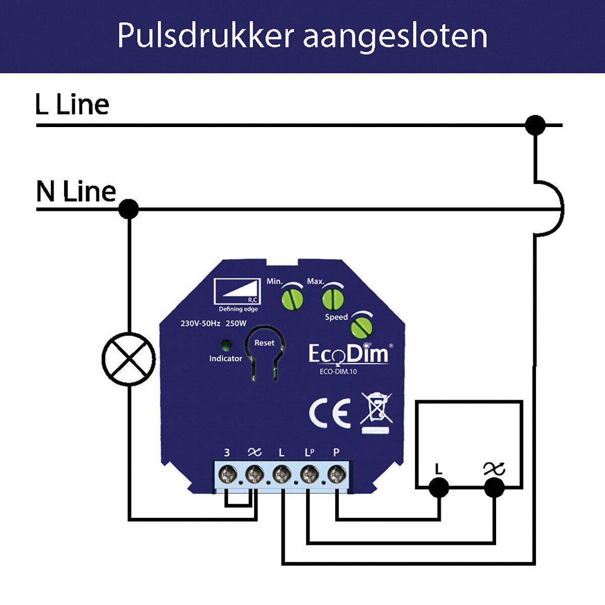 EcoDim - LED-Unterputzdimmer Modul - Smart WiFi - ECO-DIM.10 - Phasenabschnittdimmer RC - Z-Wave - 0-250W