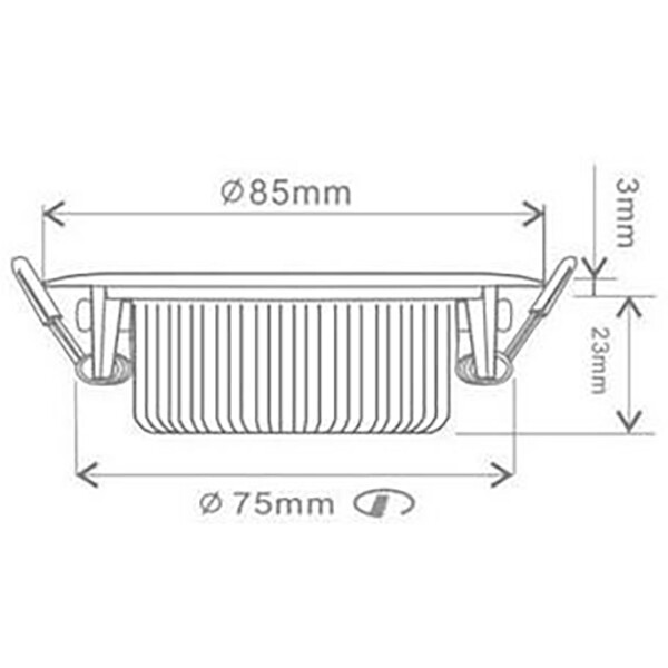 EcoDim - LED Spot - Einbauspot - ED-10023 - 5W - Wasserdicht IP54 - Dimmbar - Dim to Warm - Warmweiß 2000K-3000K - Mattschwarz - Aluminium - Rund - Schwenkbar