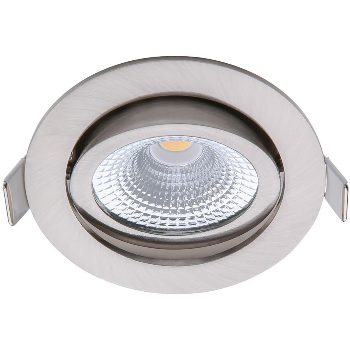 EcoDim - LED Spot - Einbauspot - ED-10030 - 5W - Wasserdicht IP54 - Dimmbar - Warmweiß 2700K - Matt Nickel - Aluminium - Rund - Schwenkbar