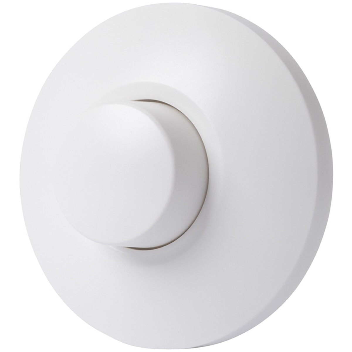 EcoDim - LED Fußbodendimmer - ECO-DIM.09 - Phasenabschnittsdimmer RC - Einzelner Knopf - 0-50W - Rund - Mattweiß