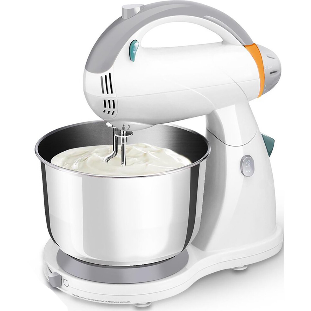 Handmixer mit Rührschüssel - Aigi Surdina - Turbofunktion - 300 Watt - Weiß