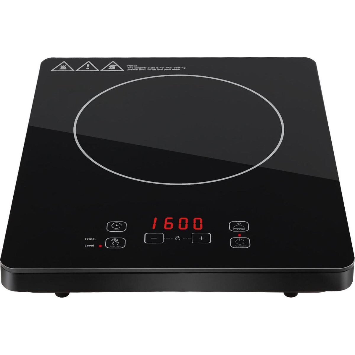 Induktionsherd - Aigi Blony - 2000 Watt - Touch Control - LED Display - Schwarz