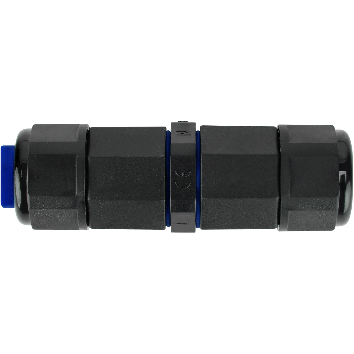 Kabelstecker - Gerade Stecker - Wasserdicht IP68 - 3 Adrig - Schwarz