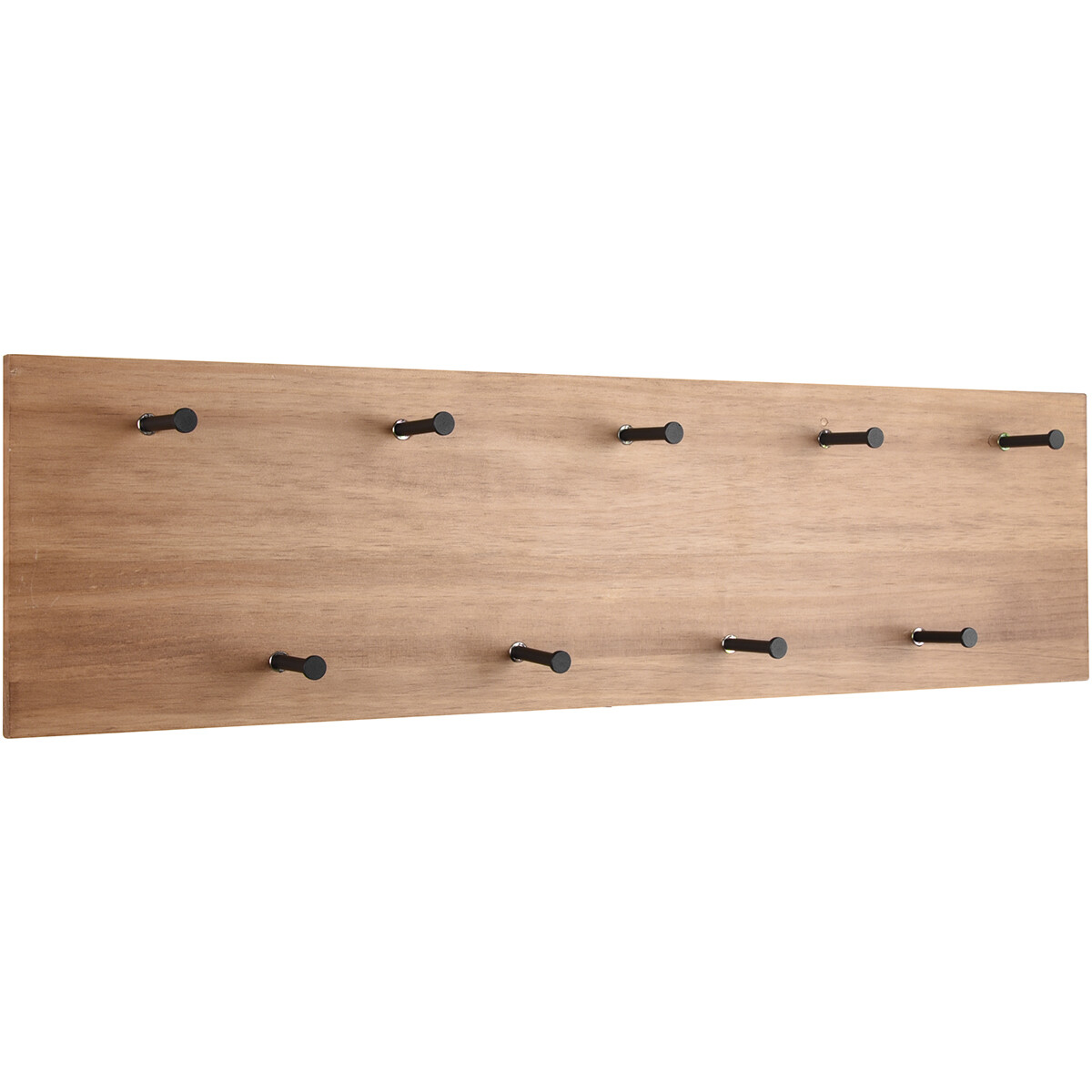 Garderobe - Trion Sammy - Wandgarderobe mit LED Beleuchtung - 10W - Warmweiß 3000K - Braun