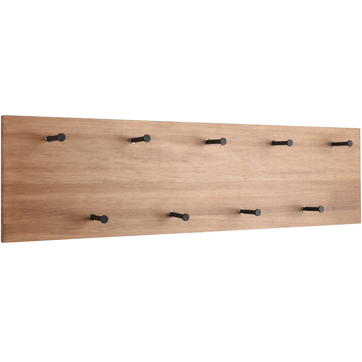 Garderobe - Trion Sammy - Wandgarderobe mit LED Beleuchtung - 10W - Warmweiß 3000K - Braun