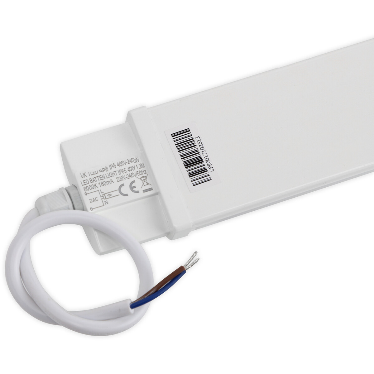 LED Batten - Aigi Tynom - 40W - Wasserdicht IP65 - Tageslicht 6000K - Mattweiß - Kunststoff - 120cm