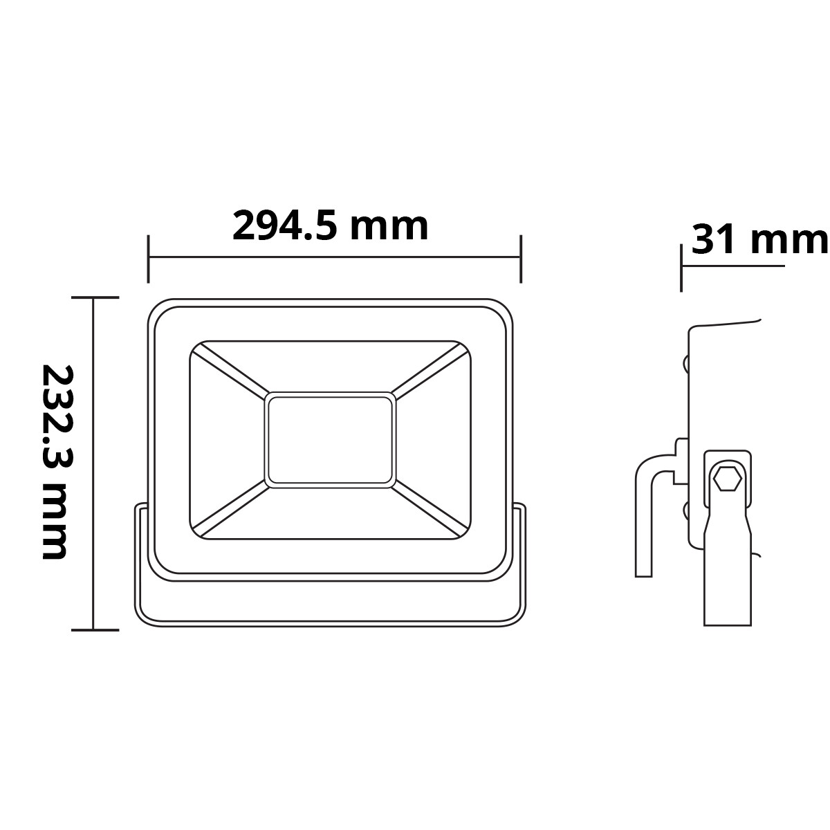 LED Baustrahler 100 Watt - LED-Scheinwerfer - Alsa - Kaltweiß 6400K - Wasserdicht IP65