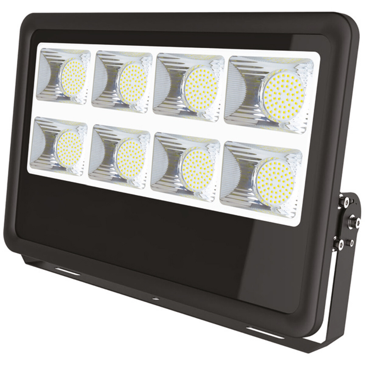 LED Baustrahler 300 Watt - Leo - LED Flutlicht - Kaltweiß 6400K - Wasserdicht IP65 - Matt Schwarz