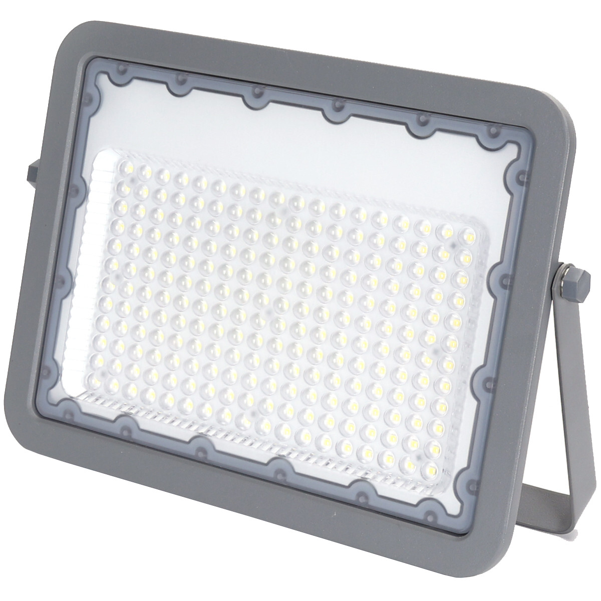 LED Baustrahler - Aigi Zuino - 150 Watt - Kaltweiß 6500K - Wasserdicht IP65 - Schwenkbar - Mattgrau - Aluminium