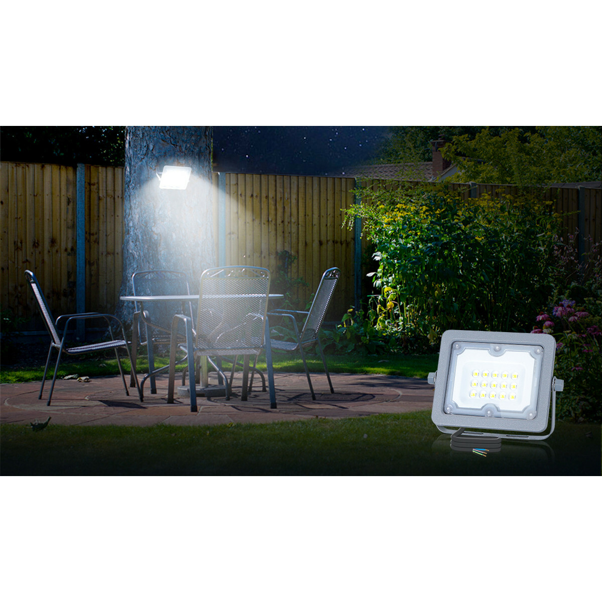 LED Baustrahler - Aigi Zuino - 30 Watt - Neutralweiß 4000K - Wasserdicht IP65 - Schwenkbar - Mattgrau - Aluminium