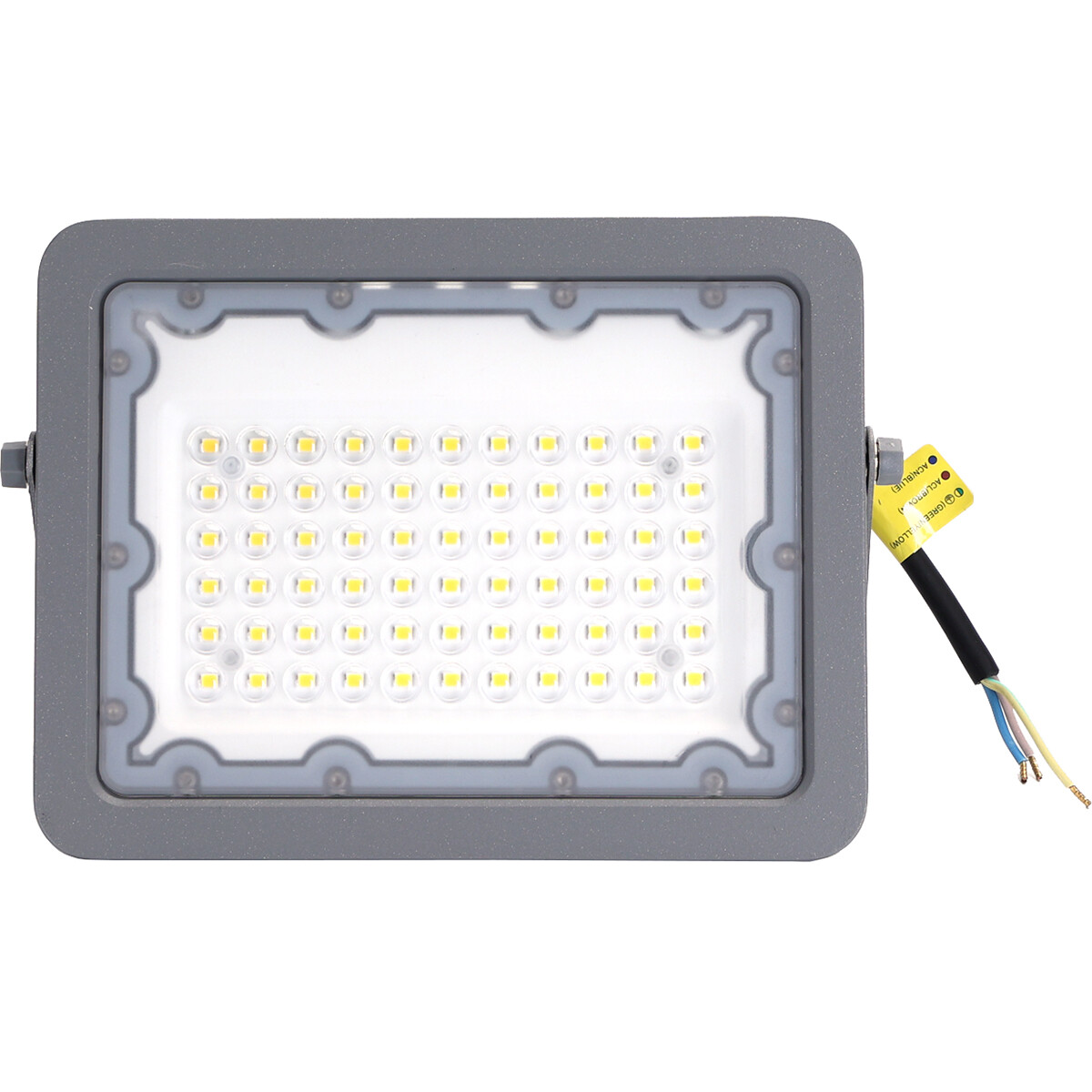 LED Baustrahler - Aigi Zuino - 50 Watt - Neutralweiß 4000K - Wasserdicht IP65 - Schwenkbar - Mattgrau - Aluminium