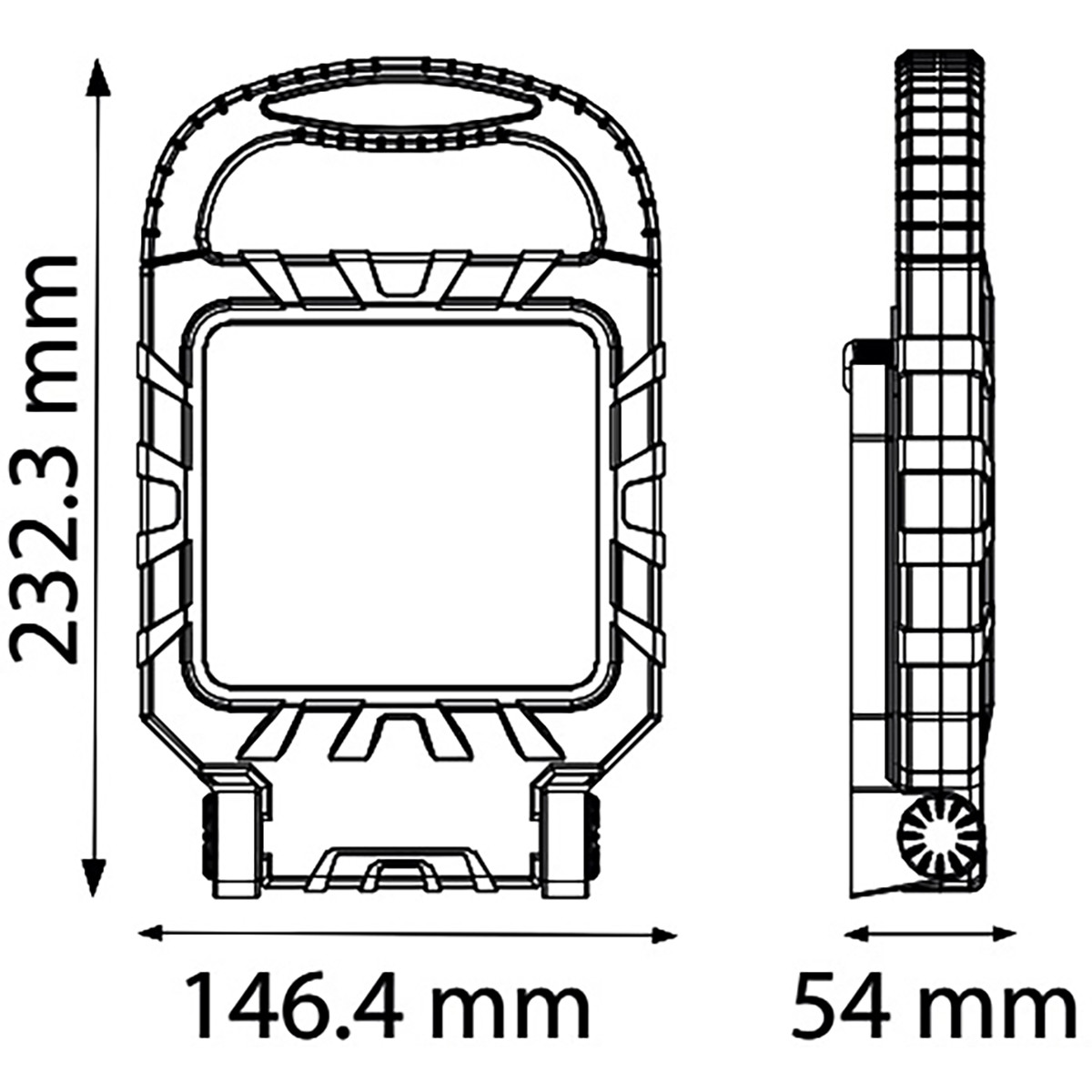 LED Baustrahler mit Teleskop Stative - Propa - 20 Watt - Tageslicht 6400K - Wasserdicht IP54 - Kippbar