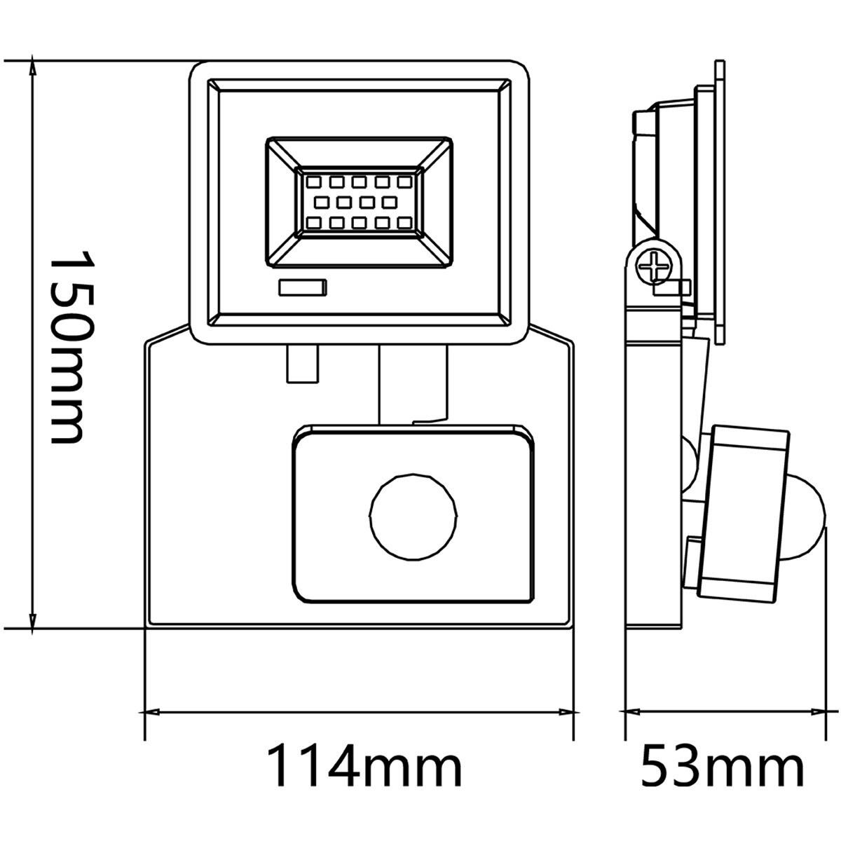 LED Scheinwerfer mit Sensor - Velvalux Glowlit - 10 Watt - Naturweiß 4000K - Wasserdicht IP65 - Flimmerfrei