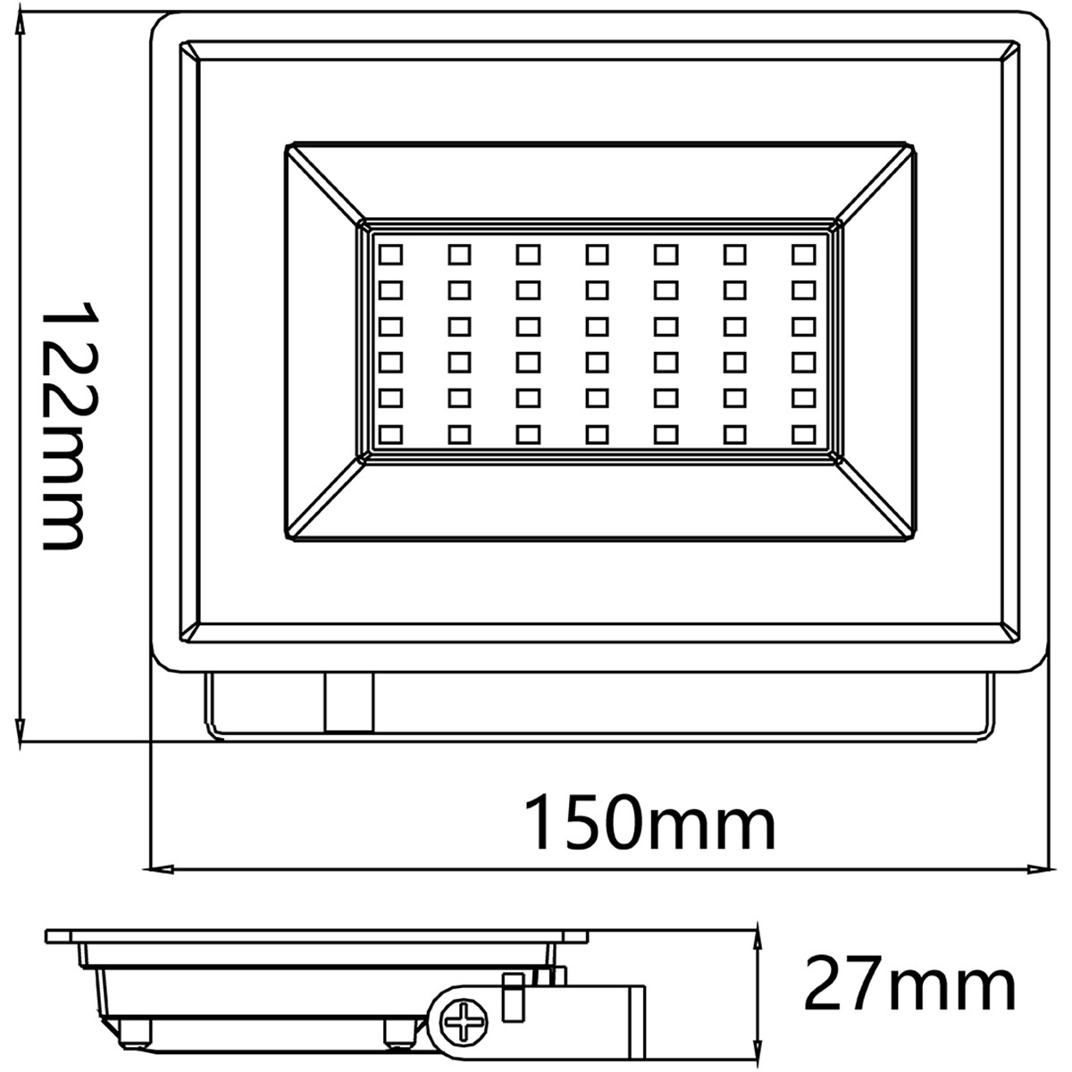 LED Scheinwerfer - Velvalux Glowlit - 30 Watt - Klar/Kaltweiß 6500K - Wasserdicht IP65 - Flimmerfrei