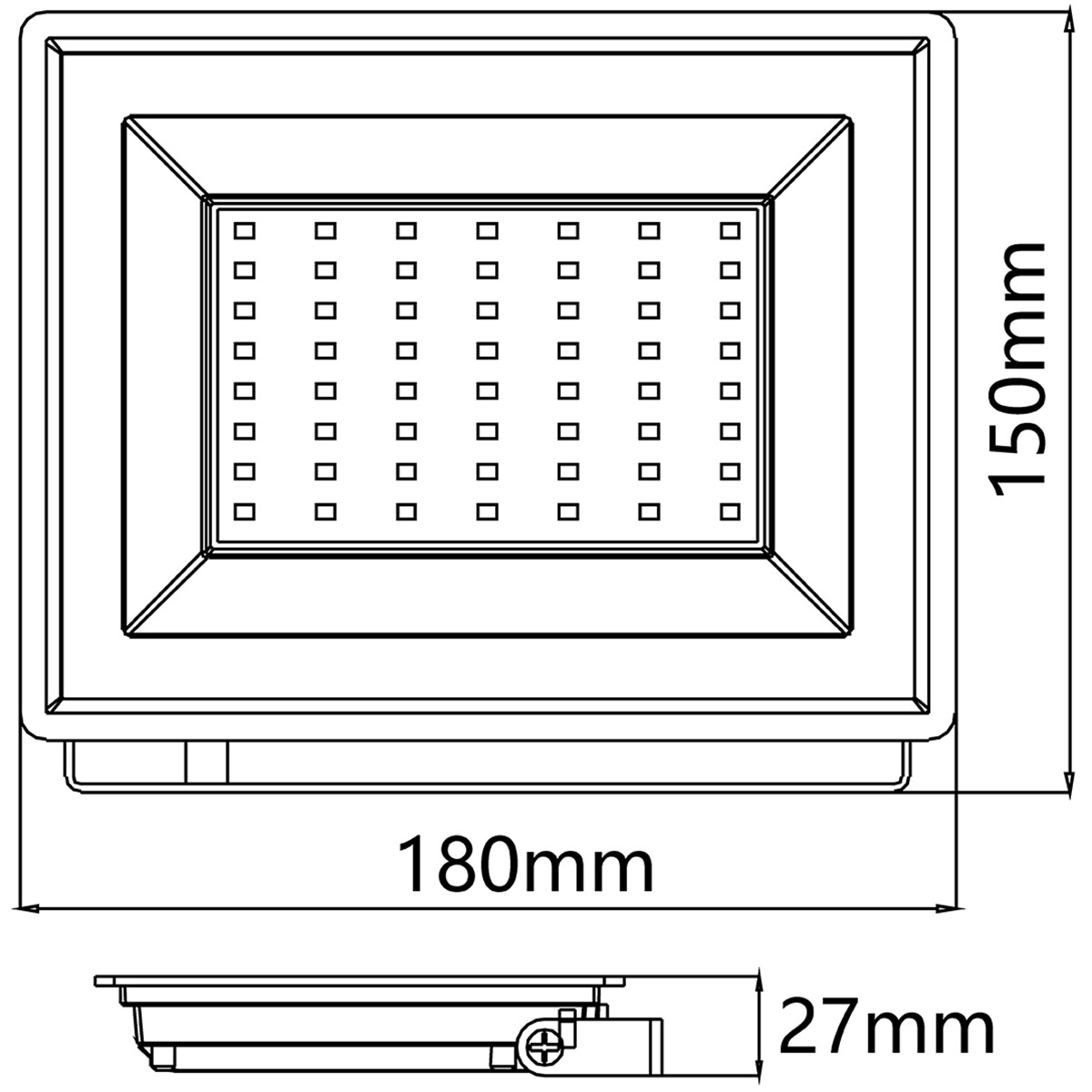 LED Scheinwerfer - Velvalux Glowlit - 50 Watt - Klar/Kaltweiß 6500K - Wasserdicht IP65 - Flimmerfrei