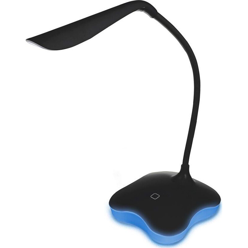 LED Schreibtischlampe - Estoza Mimo - 3W - Kaltweiß 5500K - Touch Schalter - Dimmbar - Flexibler Arm - USB Aufladen - Matt Schwarz - Kunststoff