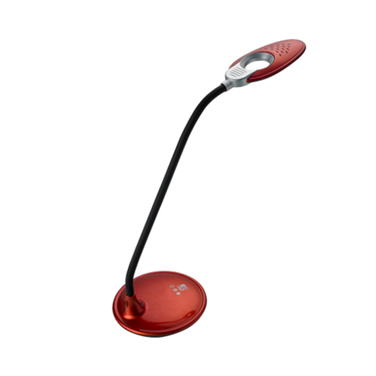 LED Schreibtischlampe mit Lupe - Aigi Magnoty - 5W - Universalweiß 5000K - Dimmbar - Glänzend Rot