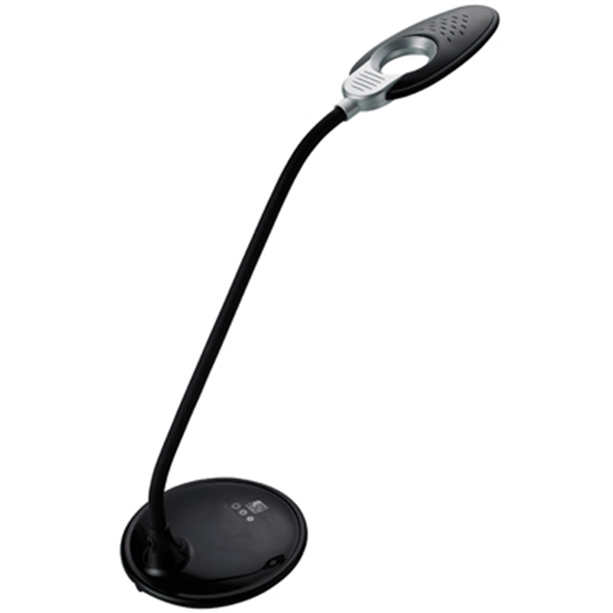 LED Schreibtischlampe mit Lupe - Aigi Magnoty - 5W - Universalweiß 5000K - Dimmbar - Glänzend Schwarz