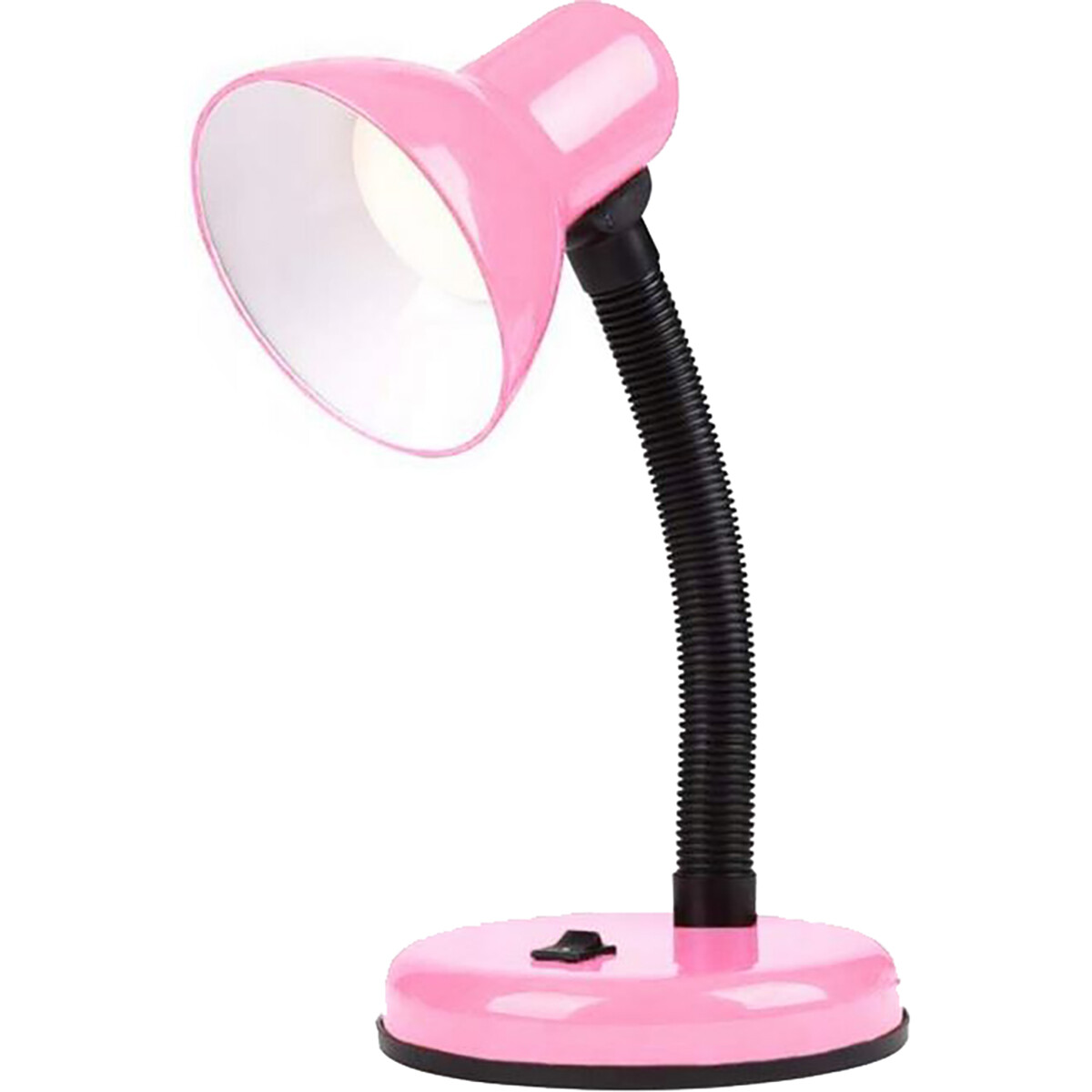 LED Schreibtischlampe - Velvin Brin - E27 Fassung - Ein/Aus Schalter - Flexibler Arm - Rosa