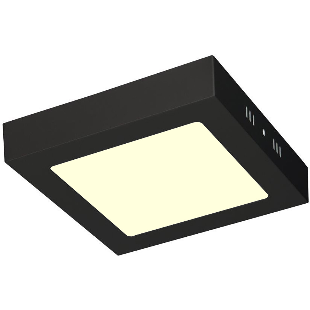 LED Downlight - 12W - Warmweiß 3000K - Mattschwarz - Aufbau - Quadratisch - Aluminium - 170mm