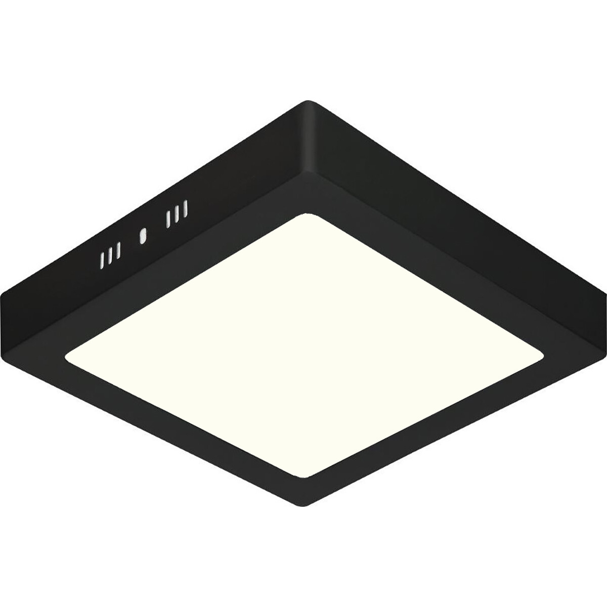 LED Downlight - 18W - Universalweiß 4200K - Mattschwarz - Aufbau - Quadratisch - Aluminium - 225mm