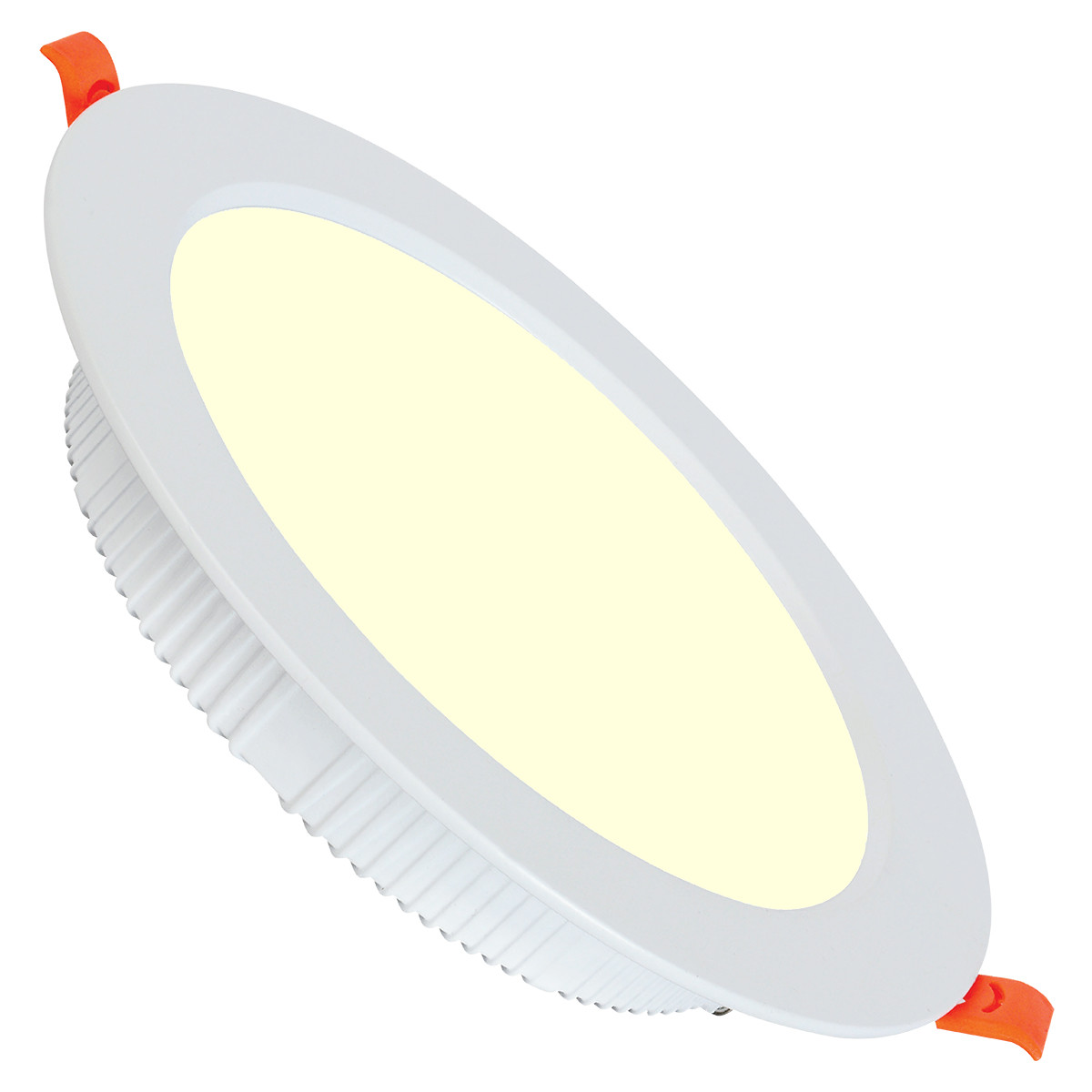 LED Downlight - Alexy - Einbau Rund 12W - Warmweiß 3000K - Mattweiß Aluminium - Ø120mm